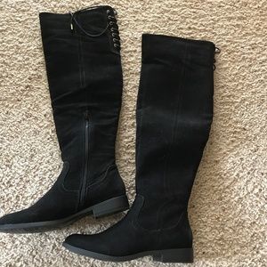 Women’s black knee high boots